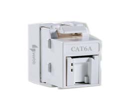 CAT6A UTP Keystone Jack Shuttered - 180°